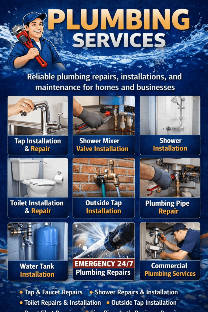 Plumbing services for home and business